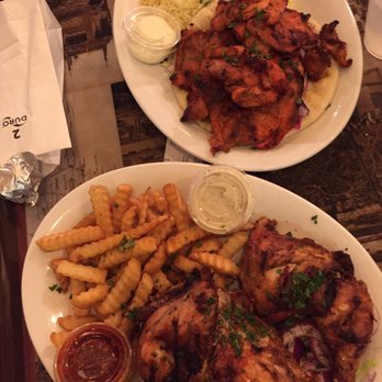 Wally's Falafel and Hummus - 1/2 chicken plate and spicy chicken plate - Middle Eastern Near Me - Minneapolis, Minnesota
