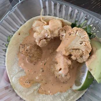 Lota Veco - Not much at all! $6 for 4 pieces of Buffalo cauliflower and a little sliver of avocado. - Vegan Near Me - East Northport, New York Lota Veco - Not much at all! $6 for 4 pieces of Buffalo cauliflower and a little sliver of avocado. - Vegan Near Me - East Northport, New York