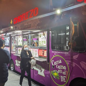 Alebrije's Grill - Purple taco truck located in front of the Northgate - Mexican Near Me - Santa Ana, California