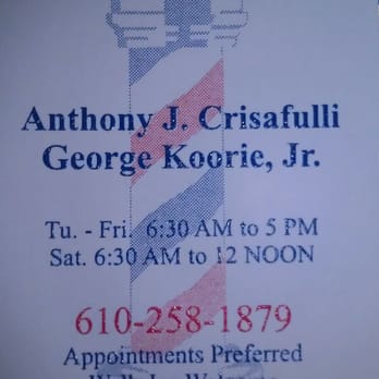Crisafulli Barber Shop - Business card with hours - Barbers Near Me - Easton, Pennsylvania Crisafulli Barber Shop - Business card with hours - Barbers Near Me - Easton, Pennsylvania