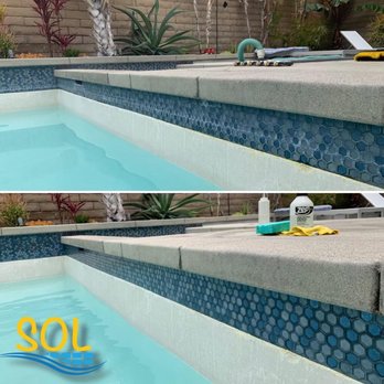 Sol Pool Tile Cleaning - Sol Pool Tile cleaned our small glass tiles with colored grout and did a fantastic job with no damage whatsoever. - Pool Cleaners Near Me Sol Pool Tile Cleaning - Sol Pool Tile cleaned our small glass tiles with colored grout and did a fantastic job with no damage whatsoever. - Pool Cleaners Near Me