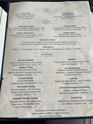 Menu photo 5 Bridges Restaurant Grasonville, MD