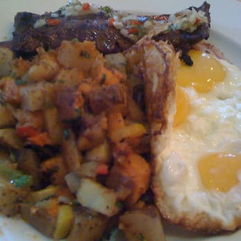 Yuca Bar - Churrasco and eggs with home fries - Latin American Near Me - New York, New York Yuca Bar - Churrasco and eggs with home fries - Latin American Near Me - New York, New York