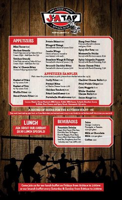 Menu photo 2 J&A Tap North Liberty, IA