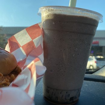 Hangry Joe's Oakton - Oreo milkshake with coffee jelly - Waffles Near Me - Oakton, Virginia Hangry Joe's Oakton - Oreo milkshake with coffee jelly - Waffles Near Me - Oakton, Virginia
