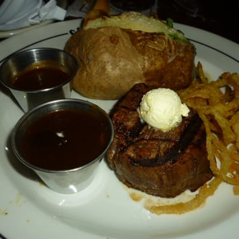 Saltgrass Steak House - Cnter Cut Filet with Baked Potato & Cognac Cream Sauce - Steakhouses Near Me - Laughlin, Nevada