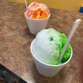 Cali's Just Chill - Coconut and lime shaved ice Mango orange and passion fruit shaved ice - Shaved Ice Near Me - Irwindale, California