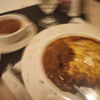 Ambassador Restaurant - Damn...came out fuzzy and it's already gone. Veal Parm, good, not greasy, lots of cheese, small side of pasta. Hefty portion of veal! - Italian Near Me - Utica, New York