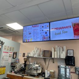 the menus on the wall