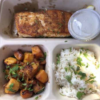 Lure Fish House - Alaskan Halibut with Roasted Butternut Squash and Cilantro Lime Rice - Seafood Near Me - Camarillo, California