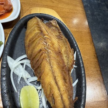 Chanmaru - "Grilled" mackerel that's really battered and fried - Korean Near Me - Carrollton, Texas