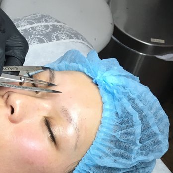Beautify Your Life - Measuring the brows - Eyelash Service Near Me - Huntington Beach, California