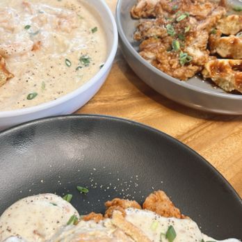 Southern Love - Shrimp and Grits, chicken and waffles and chicken fried steak with biscuit and gravy. - Southern Near Me - Honolulu, Hawaii