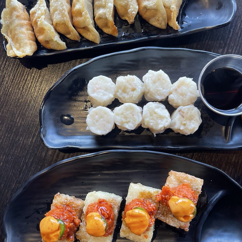 Ramen Melrose - Fried Gyoza* Shumai (8)* Spicy Tuna Crispy Rice (4)* - Ramen Near Me - Los Angeles, California Ramen Melrose - Fried Gyoza* Shumai (8)* Spicy Tuna Crispy Rice (4)* - Ramen Near Me - Los Angeles, California