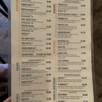 Proper Brewing & Burger - Menu - Brewpubs Near Me - Moab, Utah Proper Brewing & Burger - Menu - Brewpubs Near Me - Moab, Utah