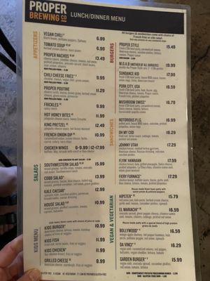 Menu photo 8 Proper Brewing & Burger Moab, UT Menu photo 8 Proper Brewing & Burger Moab, UT