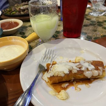 Don Carlos - Beef enchilada, cheese dip and lime margarita- delicious - Mexican Near Me - Daphne, Alabama