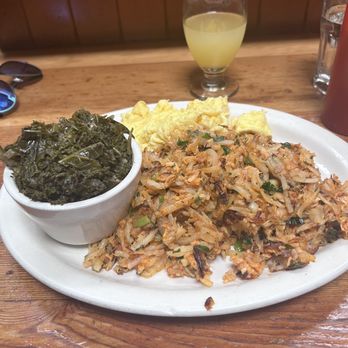 Gravy - This is the salmon scramble with braised kale - American Near Me - Portland, Oregon Gravy - This is the salmon scramble with braised kale - American Near Me - Portland, Oregon