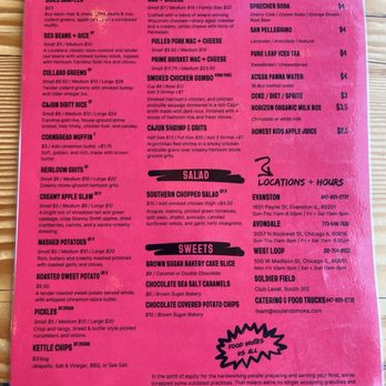 Soul & Smoke Avondale - Drinks menu - Barbeque Near Me - Chicago, Illinois