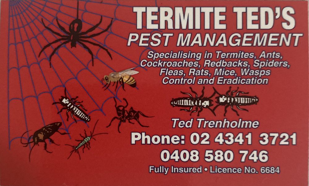 TERMITE TED’S PEST MANAGEMENT Updated June 2024 60 Gwendolen Avenue