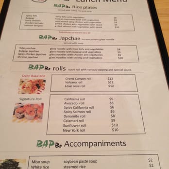 Bapbo Korean Restaurant - Lunch menu (1) - Korean Near Me - Toronto, Ontario Bapbo Korean Restaurant - Lunch menu (1) - Korean Near Me - Toronto, Ontario