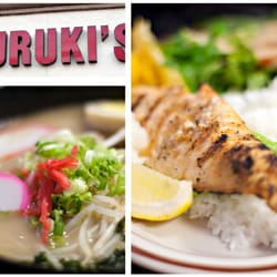 Suruki's Sushi & Teriyaki Grill - grilled salmon + ramen