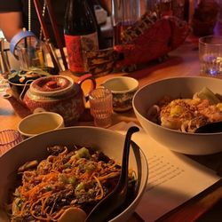 The Eaves - Mushroom Noodles and Seafood Festival Noodles