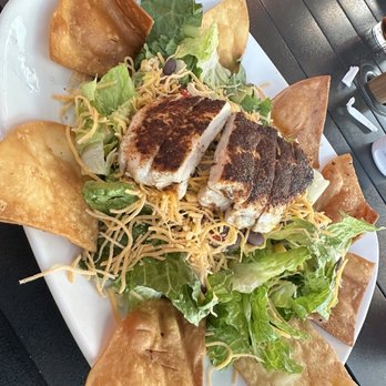 The Works Pizza - Southwest blackened chicken salad . My favorite, has a little kick to it. - Pizza Near Me - Loveland, Ohio
