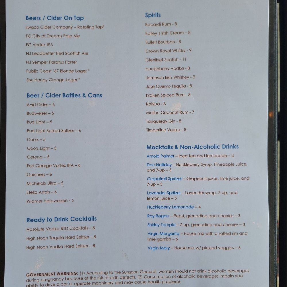 The Cove Restaurant - Menu - New American Near Me - Long Beach, Washington The Cove Restaurant - Menu - New American Near Me - Long Beach, Washington