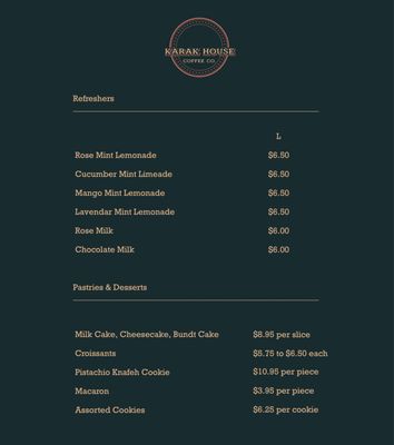 Menu photo 5 Karak House Coffee Corona, CA