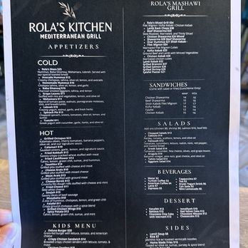 Rola's Kitchen Mediterranean Grill - Menu - Mediterranean Near Me - Wood-ridge, New Jersey