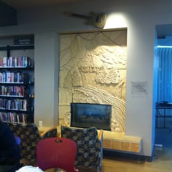 Yelm Timberland Library - Working Fireplace in a library