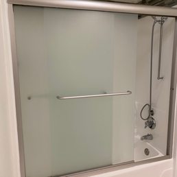 Old shower door is very low Old shower door is very low