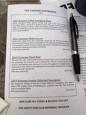 Menu photo 8 Three Fat Guys Wines Sonoma, CA