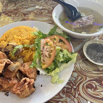 Quan Ngon - Red rice with salmon - Vietnamese Near Me - Arlington, Texas Quan Ngon - Red rice with salmon - Vietnamese Near Me - Arlington, Texas
