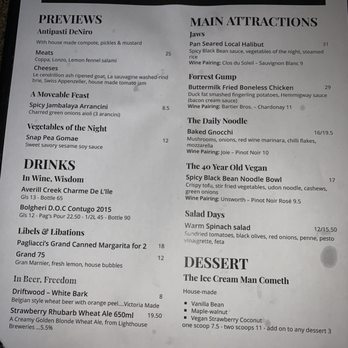 Pagliacci's - Dinner features menu - Seafood Near Me - Victoria, British Columbia
