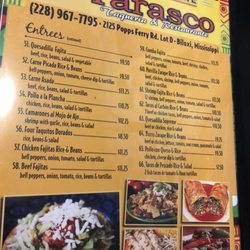 El Tarasco Taqueria & Restaurant - Menu