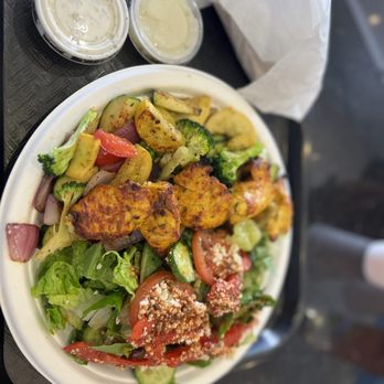 George's Greek Cuisine - Chicken Kabob Plate - Greek Near Me - Burbank, California George's Greek Cuisine - Chicken Kabob Plate - Greek Near Me - Burbank, California