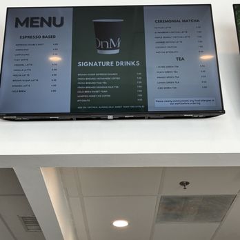 OnMe Cafe - Menu - Coffee & Tea Near Me - Ontario, California