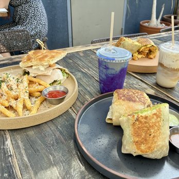 Salty Horse - Two species of burrito, and the turkey sandwich with nicely done fries. Also a Blue Whale and Desert Glaze - Cafes Near Me - Costa Mesa, California Salty Horse - Two species of burrito, and the turkey sandwich with nicely done fries. Also a Blue Whale and Desert Glaze - Cafes Near Me - Costa Mesa, California