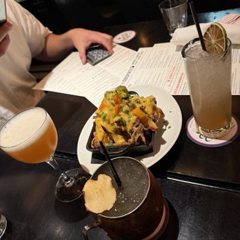 Von's 1000Spirits - Pork Confit Fries Passion Play Spiced Apple Mule - Burgers Near Me - Woodinville, Washington