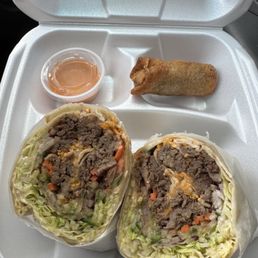 Bulgogi wrap with eggroll