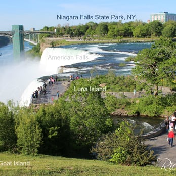 Goat Island - Luna Island is a tiny land mass in between the American Falls & Goat Island. It creates Bridal Veil Falls (to the left of the bridge). - Landmarks & Historical Buildings Near Me - Niagara Falls, New York Goat Island - Luna Island is a tiny land mass in between the American Falls & Goat Island. It creates Bridal Veil Falls (to the left of the bridge). - Landmarks & Historical Buildings Near Me - Niagara Falls, New York
