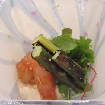 Nanzan GiroGiro - Botan ebi with grilled asparagus - Japanese Near Me - Honolulu, Hawaii