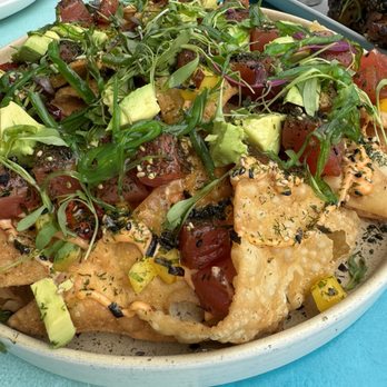 The Naughty Fox - Ahi tuna nachos - New American Near Me - Avalon, California The Naughty Fox - Ahi tuna nachos - New American Near Me - Avalon, California