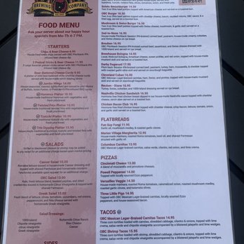 Ohio Brewing - Menu - Breweries Near Me - Columbus, Ohio