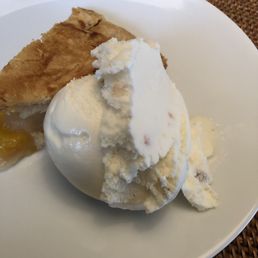a slice of pie and ice cream