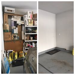 Everything Has Its Place - We decided  she did not need to keep all her empty boxes in the garage any more . Look how nice it looks after me we recycled them all.