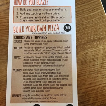 Blaze Pizza - Menu - Salad Near Me - Asheville, North Carolina