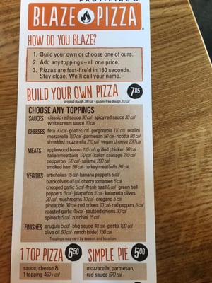 Menu photo 1 Blaze Pizza Asheville, NC
